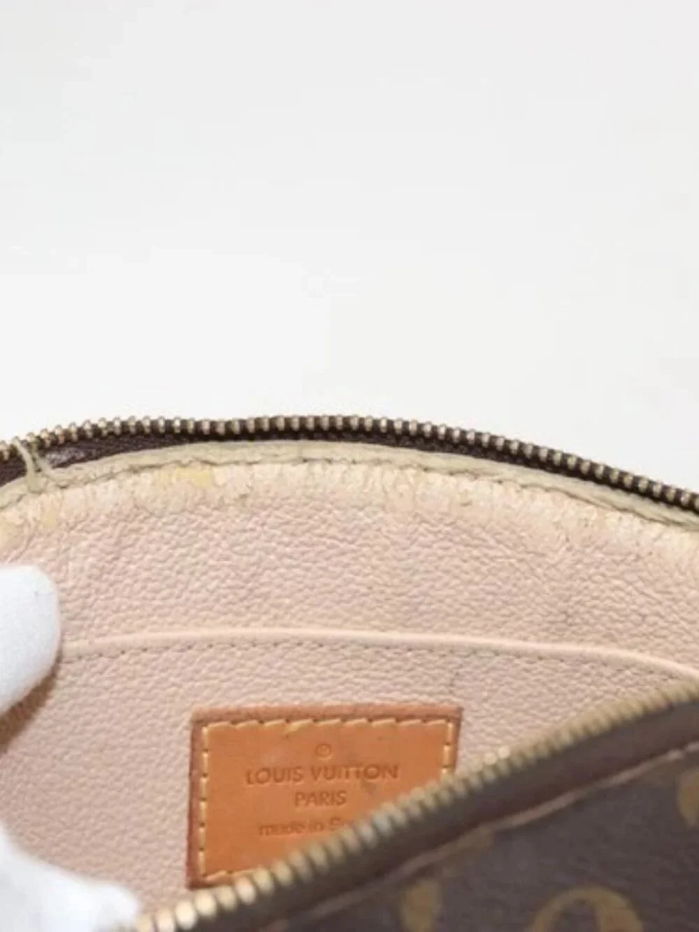 LOUIS VUITTON Monogram Pochette Cosmetic PM Pouch M43998 LV Auth BA6195